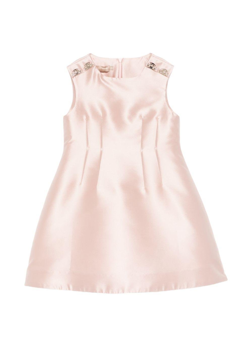 Abito per bambina Elie Saab Junior rosa con decorazioni sulle spalle - Rubino Kids