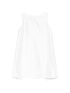 Abito per bambina Elisabetta Franchi La Mia Bambina bianco con dettaglio con fiocco - Rubino Kids