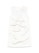 Abito per bambina Elisabetta Franchi La Mia Bambina bianco in raso - Rubino Kids