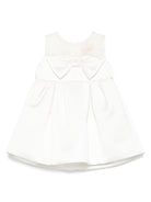 Abito per bambina Elisabetta Franchi La Mia Bambina bianco in raso - Rubino Kids