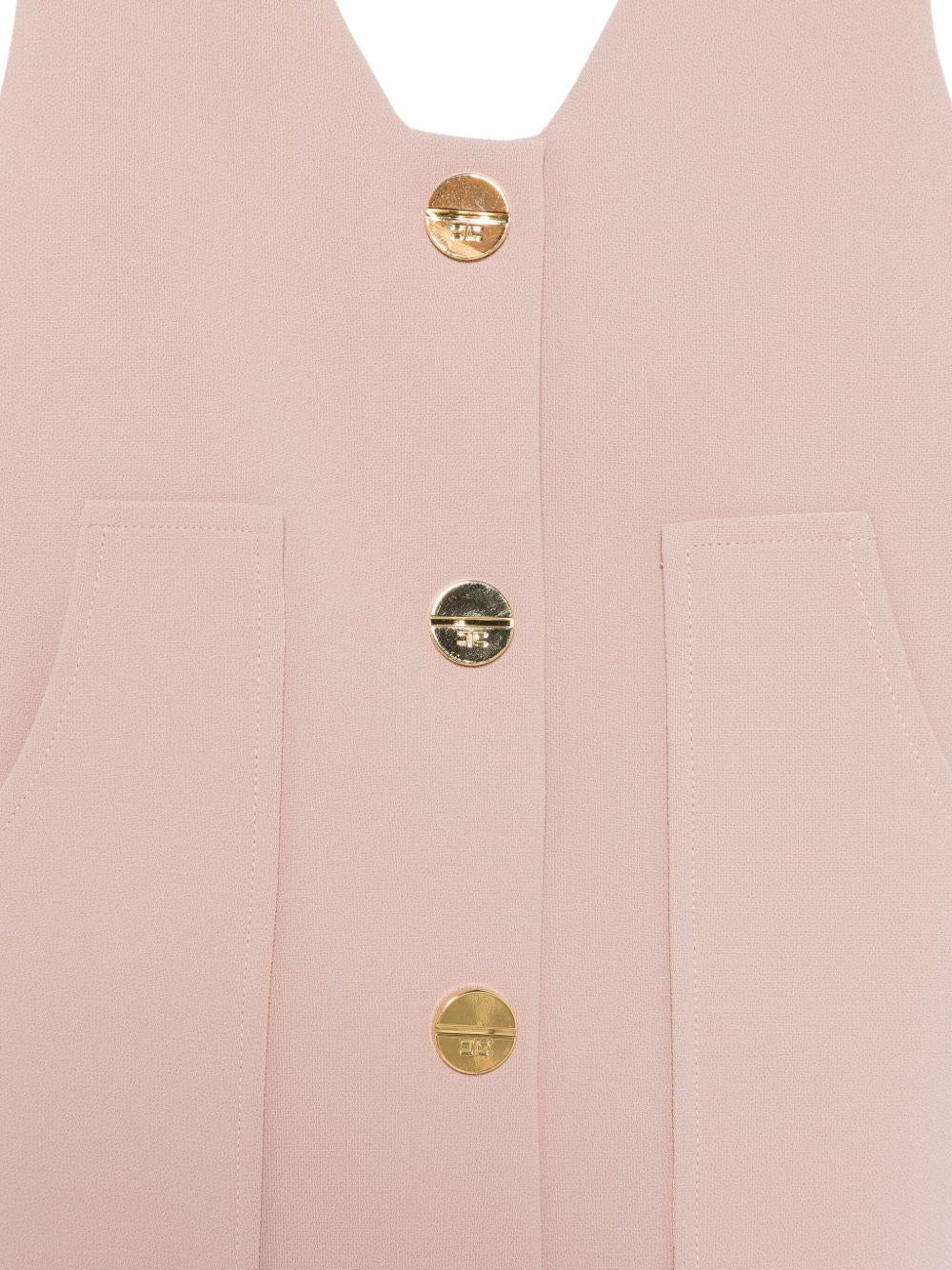 Abito per bambina Elisabetta Franchi La Mia Bambina rosa con scollo a V - Rubino Kids