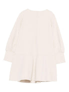 Abito per bambina Emporio Armani Kids beige con maniche a sbuffo - Rubino Kids