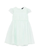 Abito per bambina Emporio Armani Kids verde con ruches - Rubino Kids