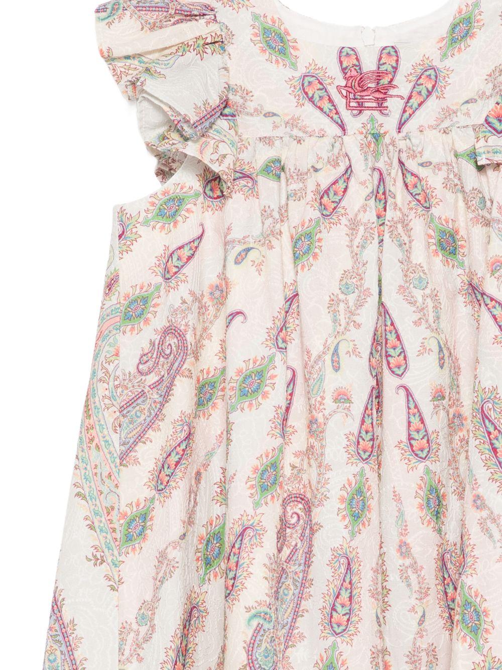 Abito per bambina Etro Kids beige con stampa paisley - Rubino Kids