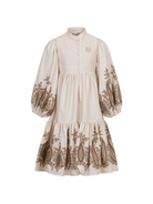 Abito per bambina Etro Kids beige con stampa Paisley - Rubino Kids