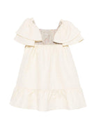 Abito per bambina Etro Kids bianco con stampa paisley - Rubino Kids
