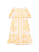 Abito per bambina ETRO KIDS giallo con stampa a fiori - Rubino Kids