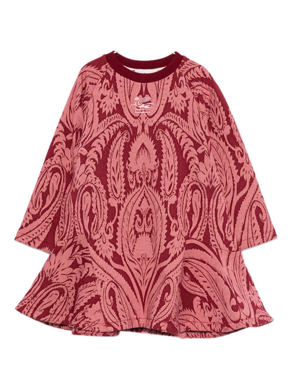 Abito per bambina ETRO KIDS rosa con stampa paisley - Rubino Kids