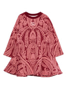 Abito per bambina ETRO KIDS rosa con stampa paisley - Rubino Kids