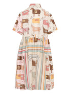 Abito per bambina Fendi Kids beige a righe - Rubino Kids