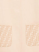 Abito per bambina Fendi Kids beige con apertura anteriore e tasche logate - Rubino Kids