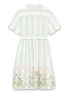 Abito per bambina Fendi Kids bianco e verde con logo - Rubino Kids