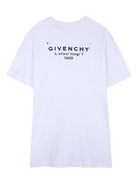 Abito per bambina Givenchy Kids bianco con stampa logo sul davanti - Rubino Kids