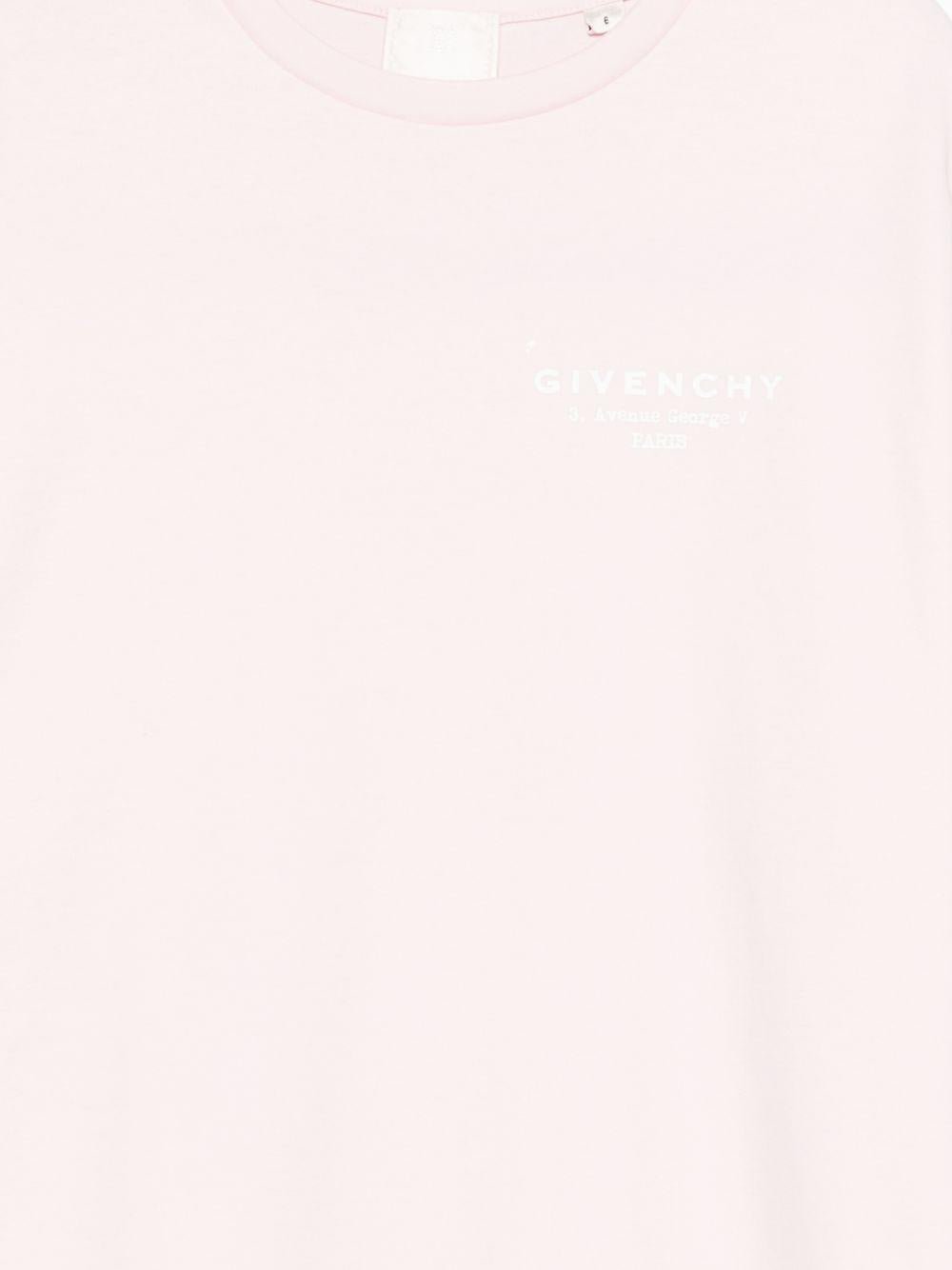 Abito per bambina Givenchy Kids rosa con logo sul davanti - Rubino Kids