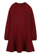 Abito per bambina Givenchy Kids rosso con monogramma jacquard - Rubino Kids