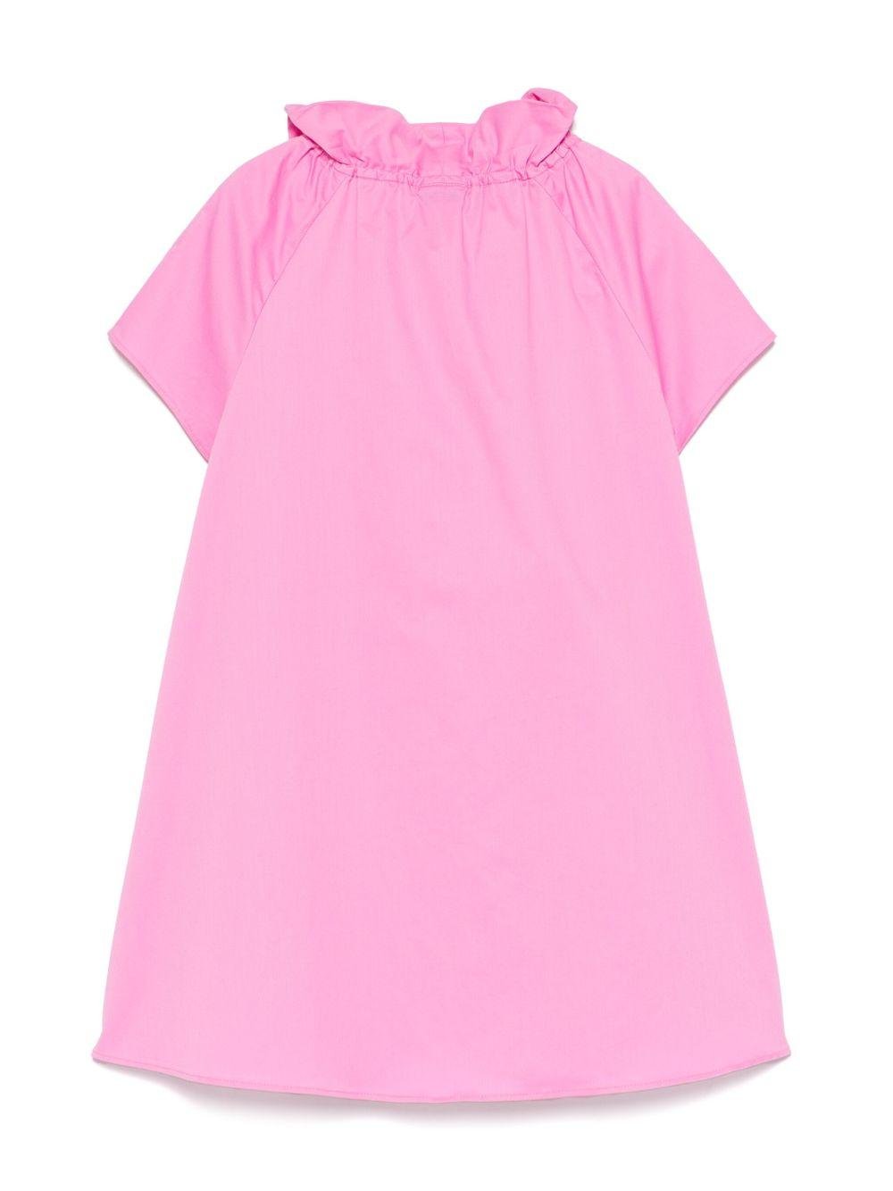 Abito per bambina Il Gufo fucsia in popeline - Rubino Kids