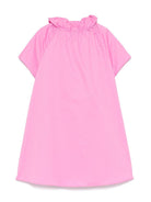 Abito per bambina Il Gufo fucsia in popeline - Rubino Kids