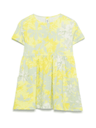 Abito per bambina Il Gufo giallo a fiori con due tasche laterali applicate - Rubino Kids