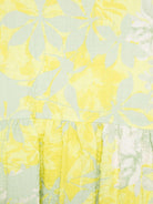 Abito per bambina Il Gufo giallo a fiori con due tasche laterali applicate - Rubino Kids