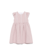 Abito per bambina Il Gufo rosa con motivo a righe verticali - Rubino Kids
