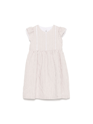 Abito per bambina Il Gufo rosa con motivo a righe verticali