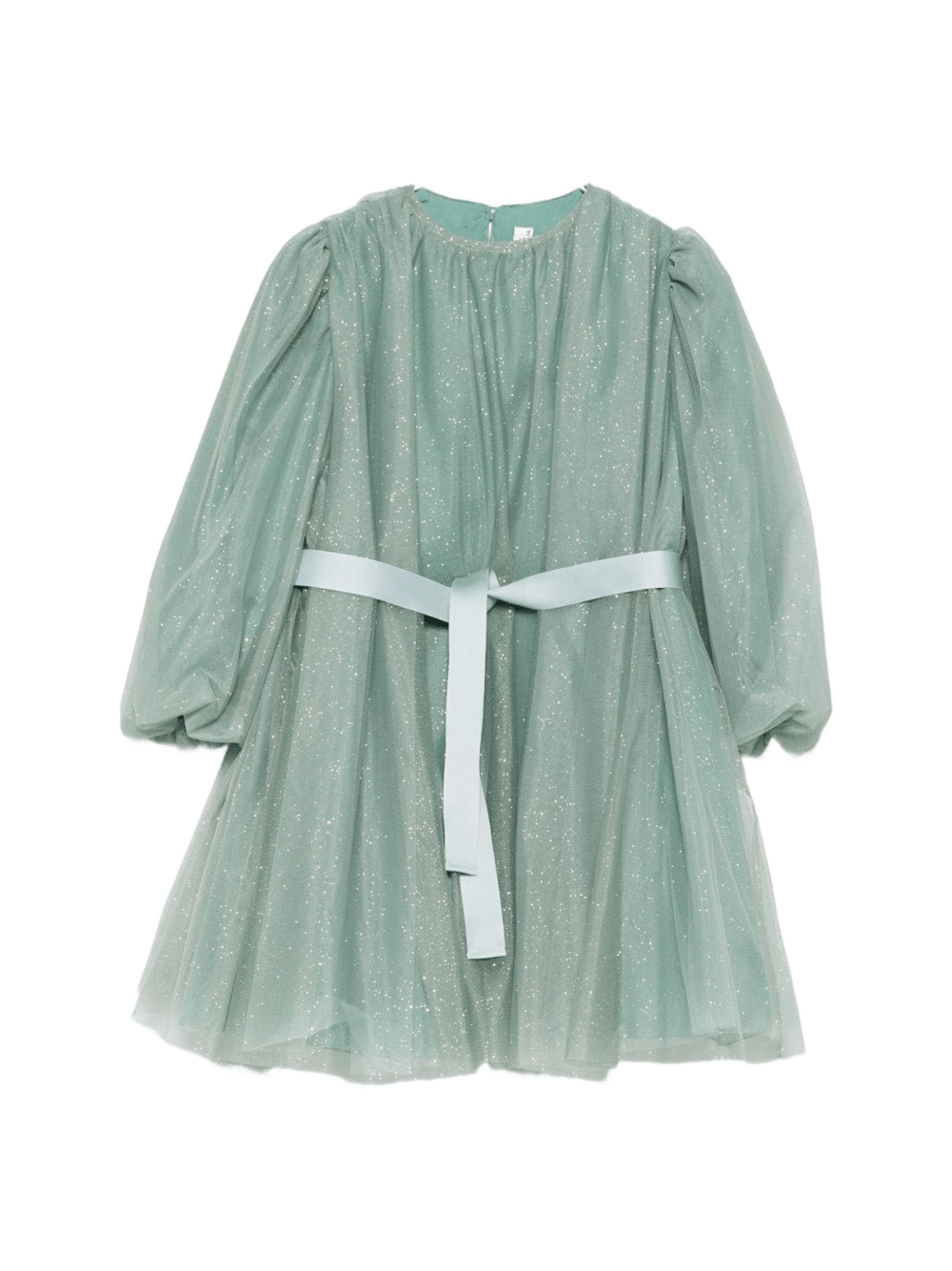 Abito per bambina Il Gufo verde con decorazioni glitter - Rubino Kids