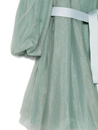 Abito per bambina Il Gufo verde con decorazioni glitter - Rubino Kids