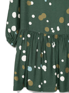 Abito per bambina Il Gufo verde con stampa a bolle - Rubino Kids