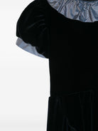 Abito per bambina JESURUM BABY blu con bordo di ruches - Rubino Kids