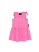 Abito per bambina John Richmond Junior fucsia con dettaglio con cinturino - Rubino Kids