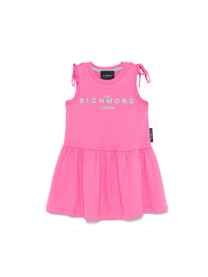 Abito per bambina John Richmond Junior fucsia con dettaglio con cinturino