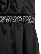 Abito per bambina John Richmond Junior nero con banda con logo e dettaglio con ruches - Rubino Kids