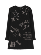 Abito per bambina John Richmond Junior nero con strass - Rubino Kids