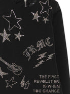 Abito per bambina John Richmond Junior nero con strass - Rubino Kids