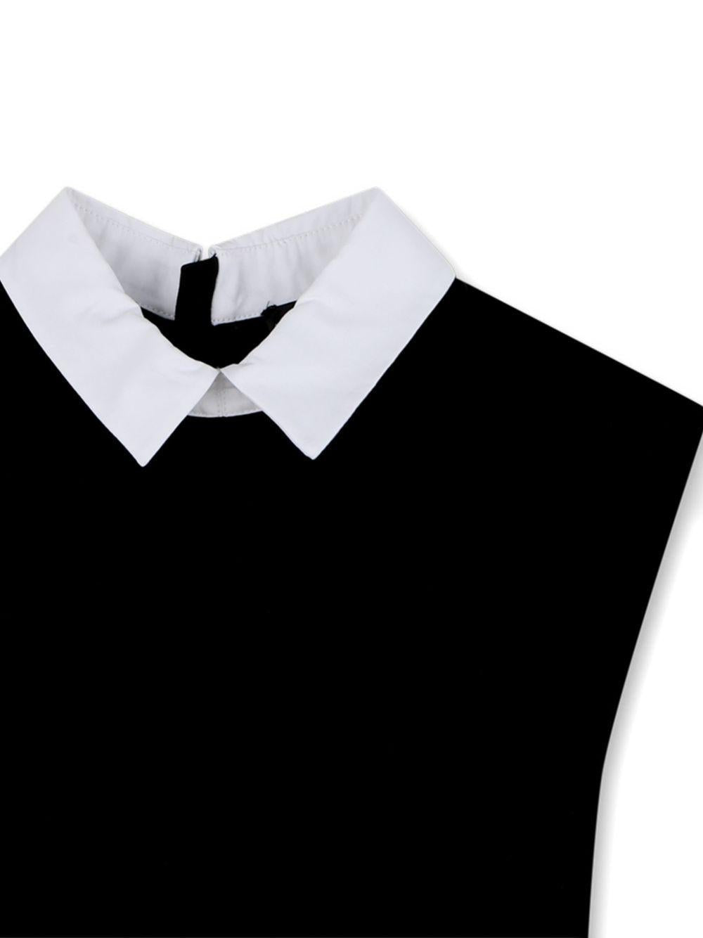 Abito per bambina Karl Lagerfeld Kids nero con gonna plissettata - Rubino Kids