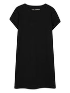 Abito per bambina Karl Lagerfeld Kids nero con stampa grafica - Rubino Kids