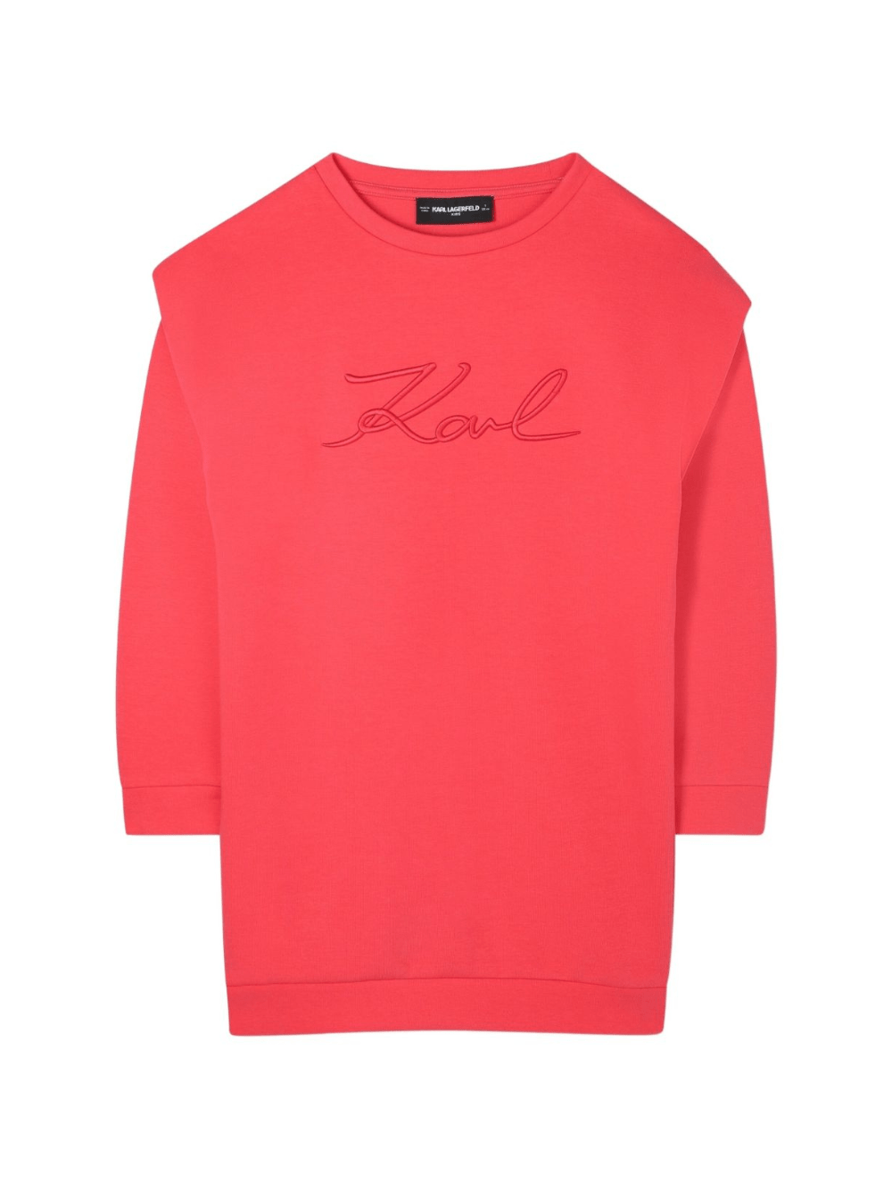Abito per bambina Karl Lagerfeld Kids rosa con logo ricamato - Rubino Kids