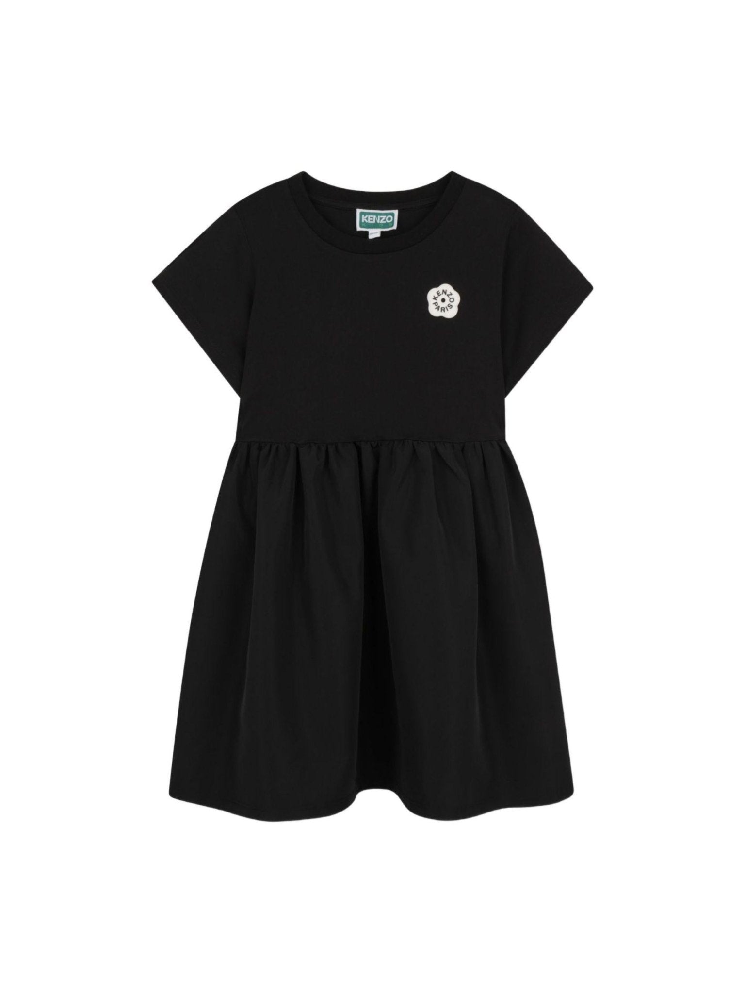 Abito per bambina Kenzo Kids nero con vita elasticizzata - Rubino Kids
