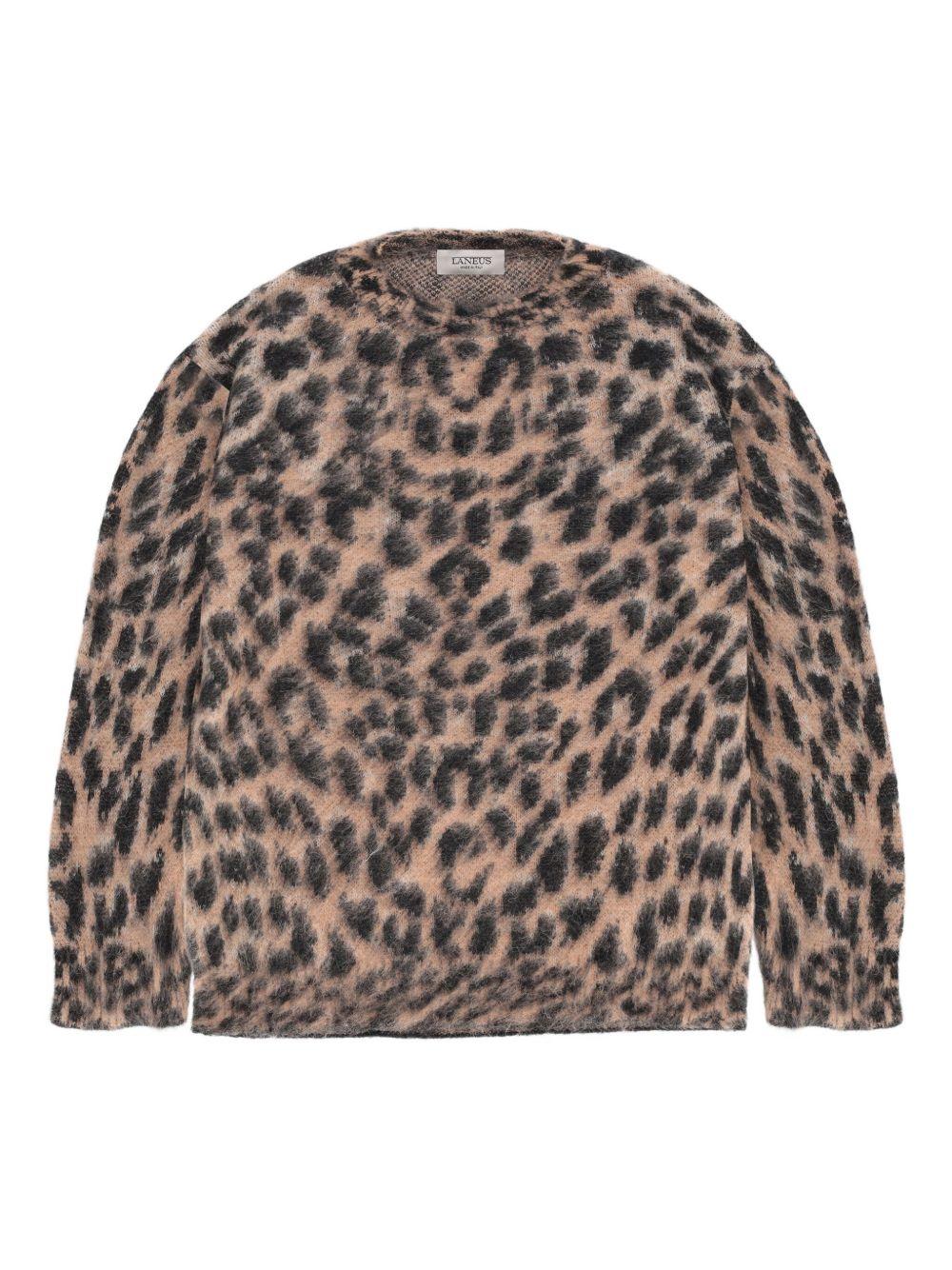 Abito per bambina Laneus Kids animalier a maniche lunghe - Rubino Kids