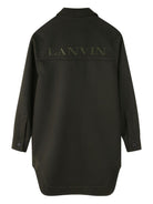 Abito per bambina Lanvin Enfant nero con ricamo con logo - Rubino Kids
