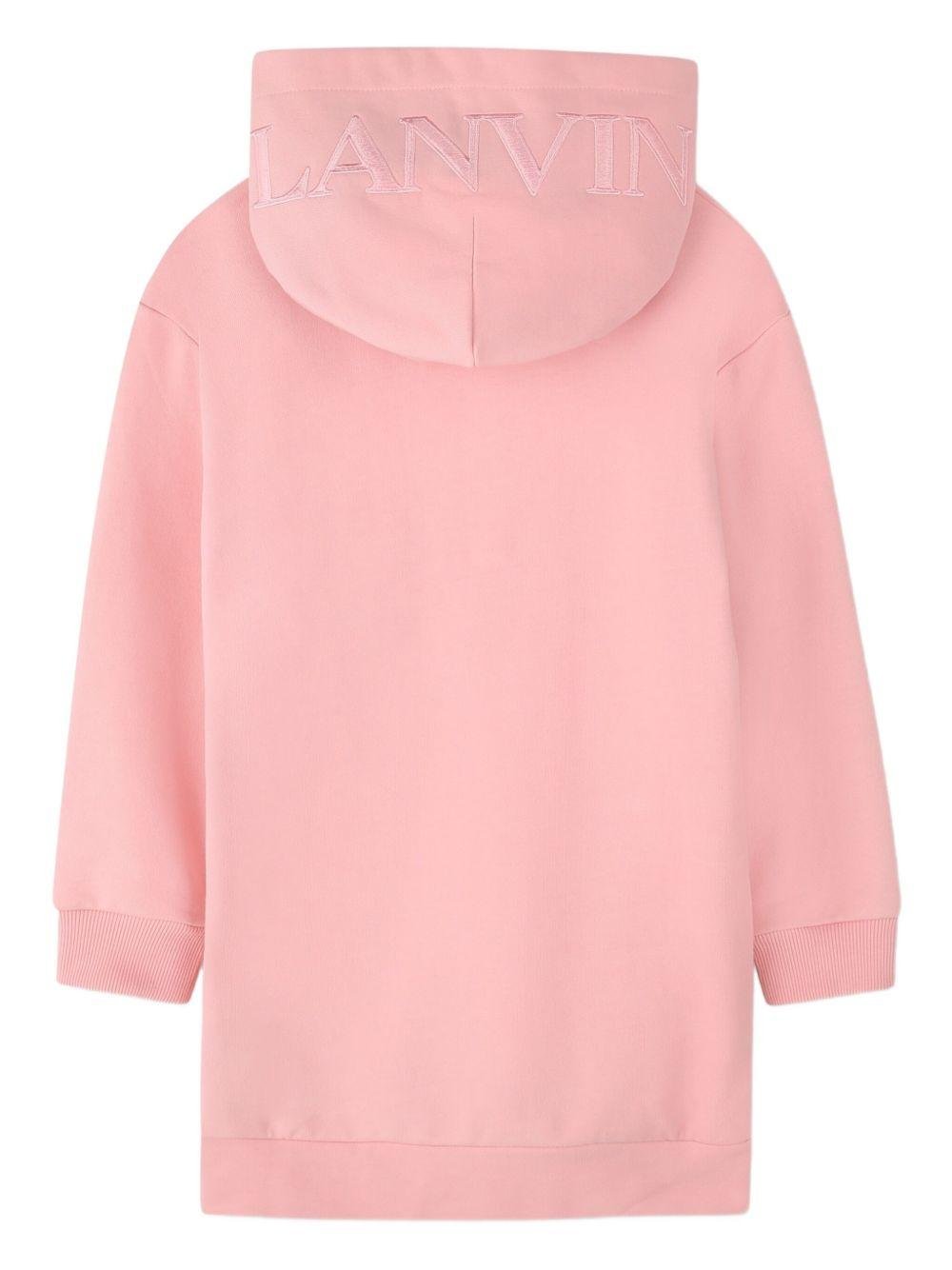 Abito per bambina Lanvin Enfant rosa con cappuccio - Rubino Kids