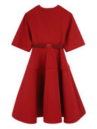 Abito per bambina Lanvin Enfant rosso con maniche corte - Rubino Kids
