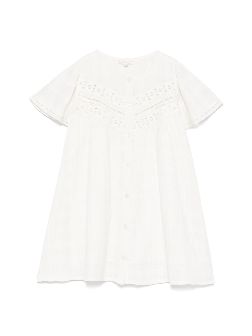 Abito per bambina Louise Misha bianco con maniche corte - Rubino Kids