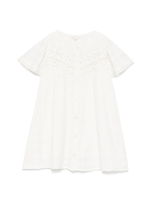 Abito per bambina Louise Misha bianco con maniche corte - Rubino Kids