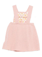 Abito per bambina Louise Misha rosa in crochet - Rubino Kids