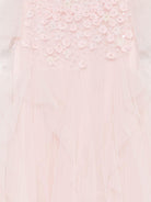 Abito per bambina MAISON AVA rosa con applicazione a fiori - Rubino Kids