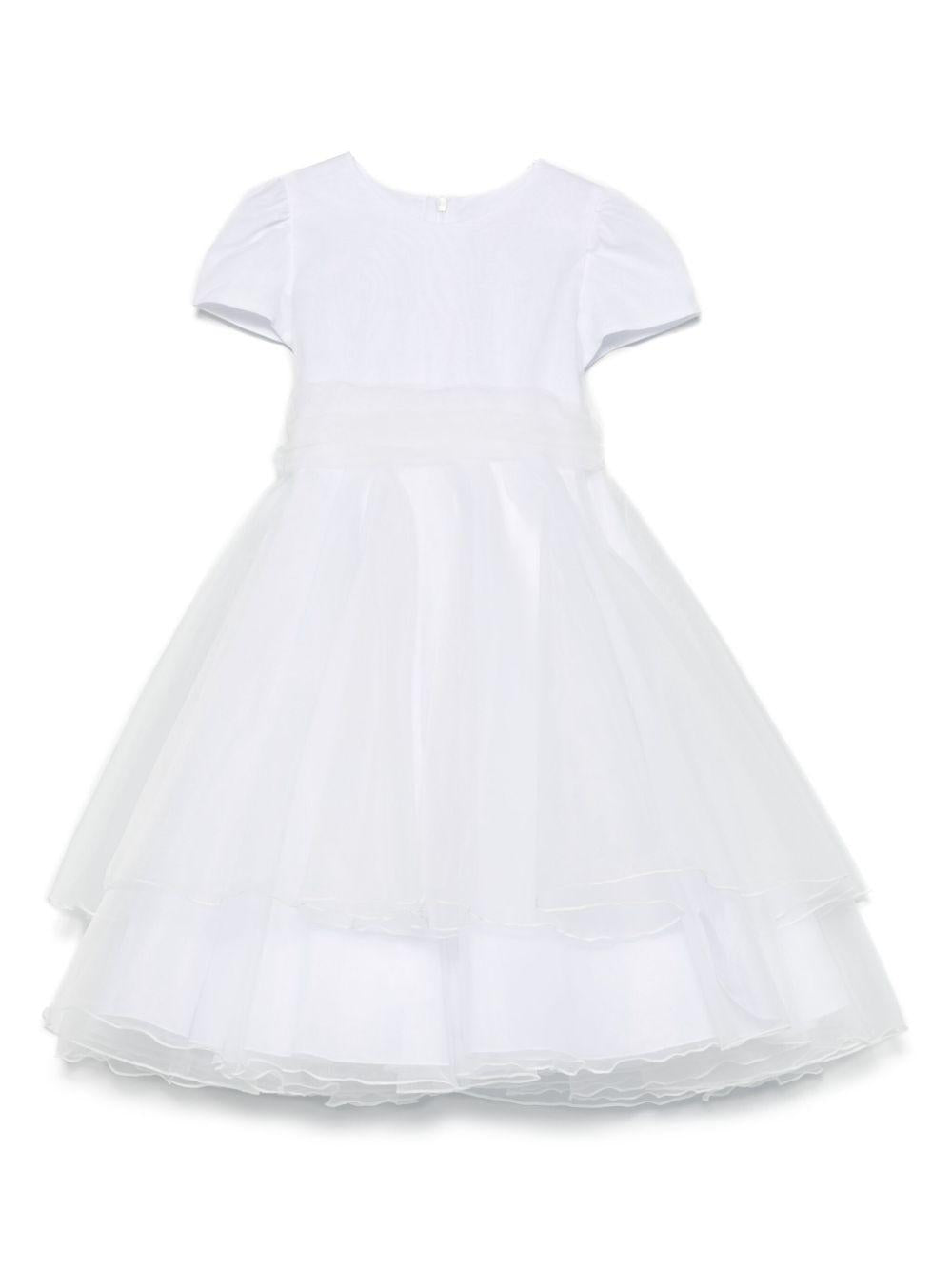 Abito per bambina Mariella Ferrari bianco con fiocco - Rubino Kids