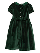 Abito per bambina Mariella Ferrari verde in velluto - Rubino Kids