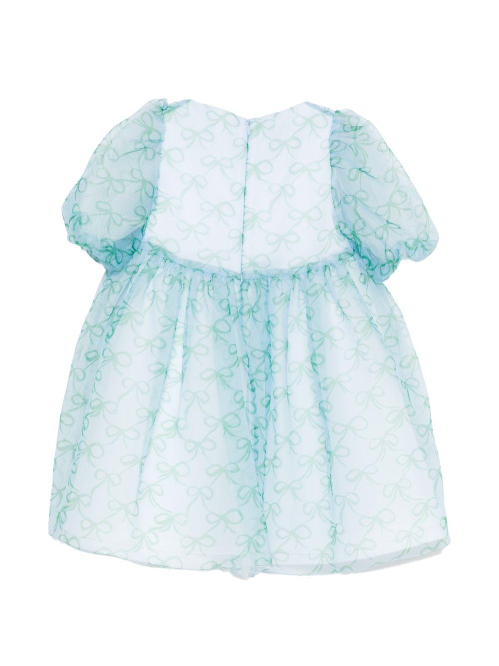 Abito per bambina Mi Mi Sol azzurro con maniche a palloncino - Rubino Kids