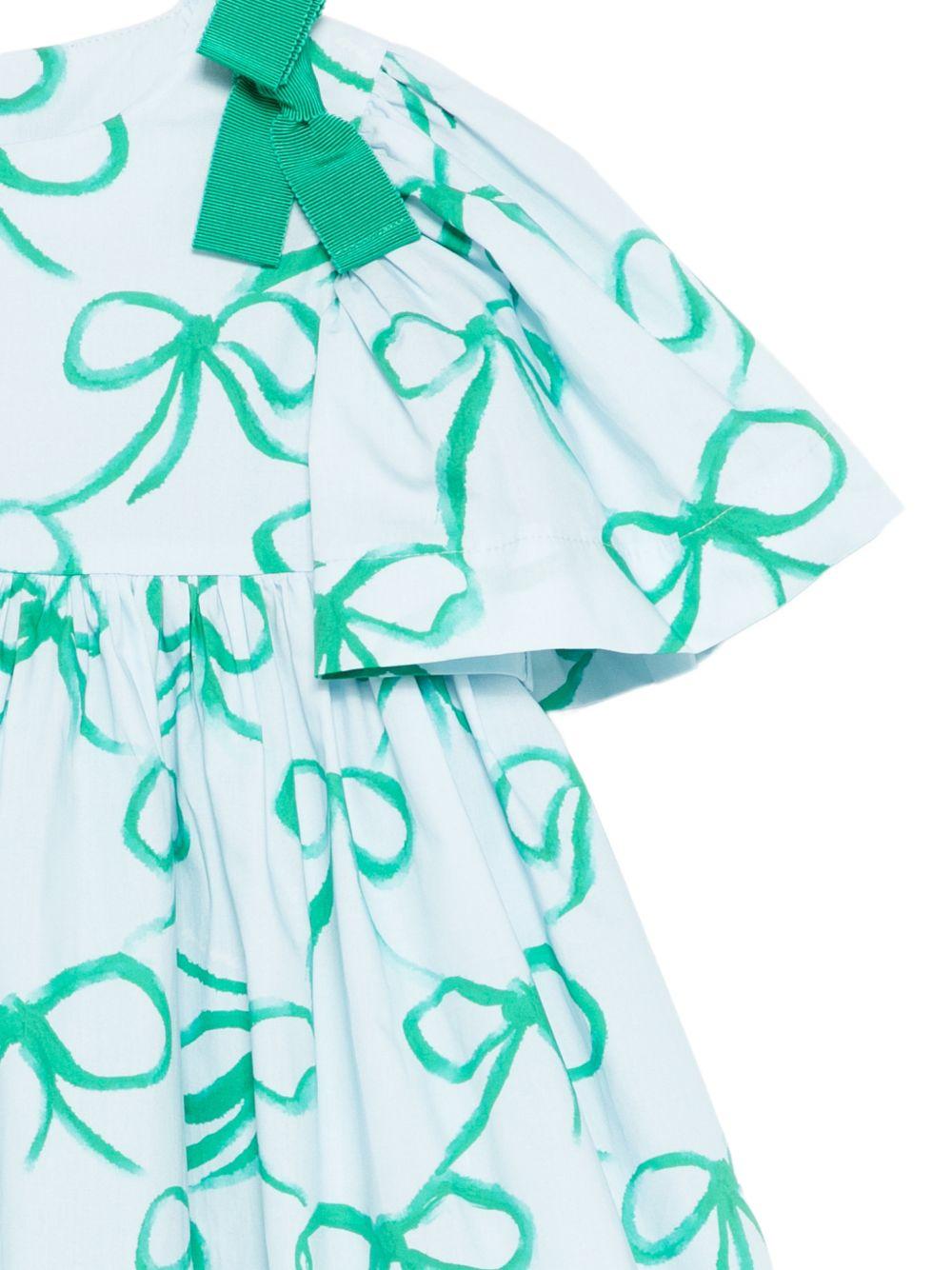 Abito per bambina Mi Mi Sol azzurro con stampa fiocco - Rubino Kids